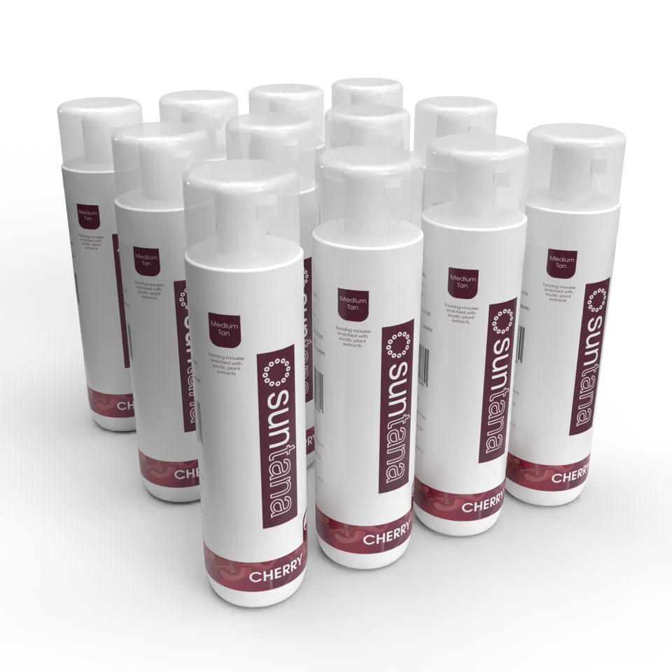 12 x 200ml Kirsche - Multipack Selbstbräuner Mousse